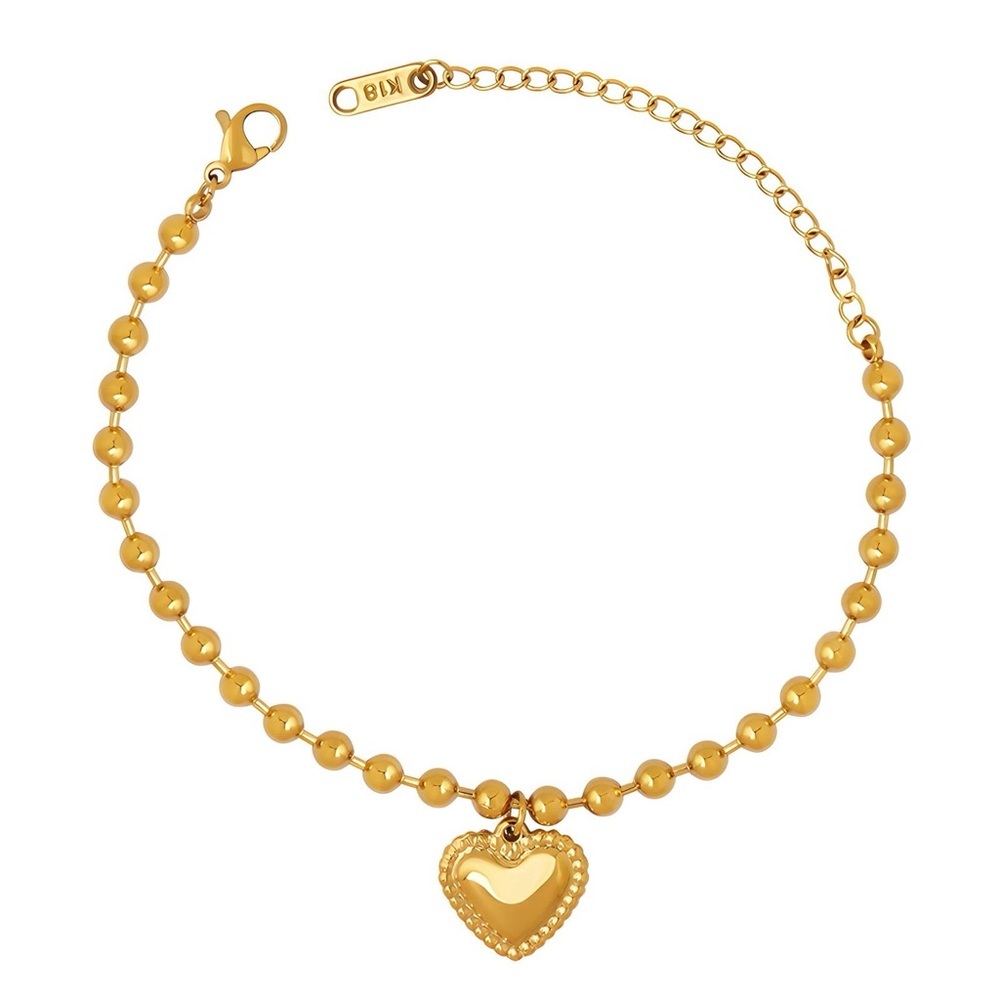 18K Gold Plated Stainless Steel “Heart” Bracelet - Picture 3 of 4